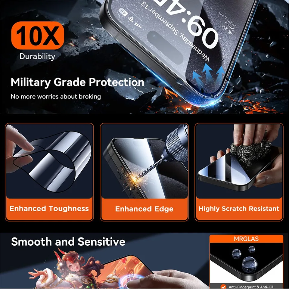 3 Piezas de Protector de Pantalla Sin Polvo para Xiaomi 17T 14T, Vidrio Templado para Xiaomi Mi 17T Pro, Instalación Fácil con Caja Anti-Polvo 6