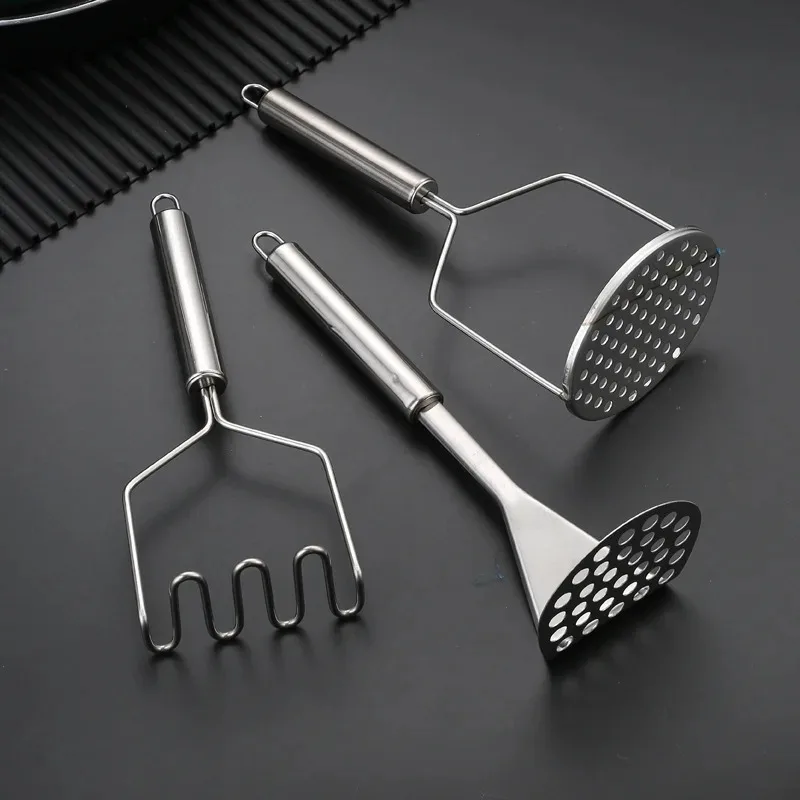 Potato Masher Manual Fruit Vegetable Masher Stainless Steel Kitchen Pressure Mud Machine Food Crusher Kitchen Gadget
