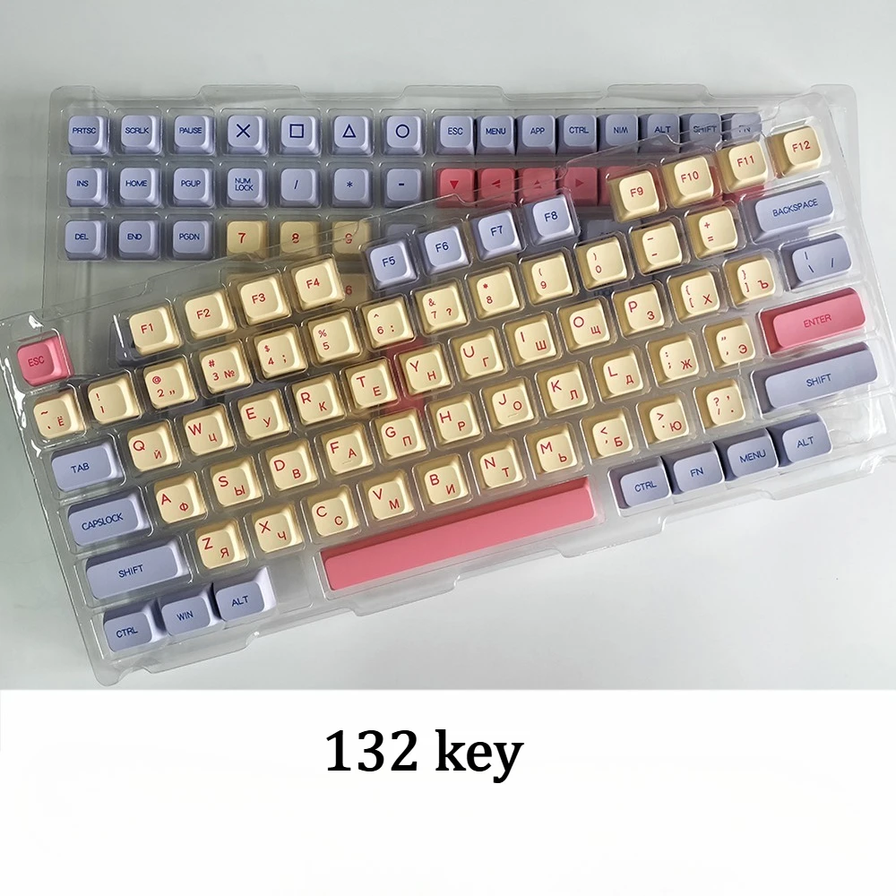 

Русская клавиатура PBT XDA Profile MX Cross Axis Body Game, аксессуар, эргономика, передние колпачки для вырезания клавиш, колпачки, механическая клавиатура, подарок