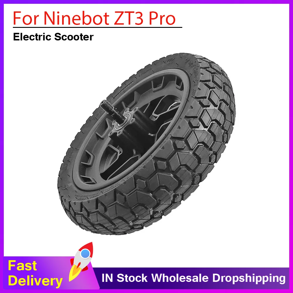 

Electric Scooter 11 Inch Blowout Proof Front Tire for Segway Ninebot ZT3 Pro 70 60-7.5 Wheel with Hubs Vacuum Tire Replacement
