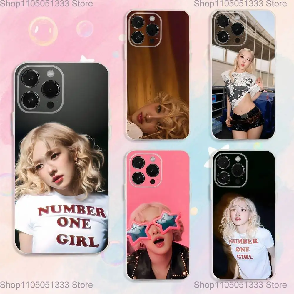 

Singer R-Rose PPs Phone Case For iPhone 16,15,14,13,12,11 Plus,Pro,Max,XR,XS,Plus,E,SE4,Mini Transparent Cover