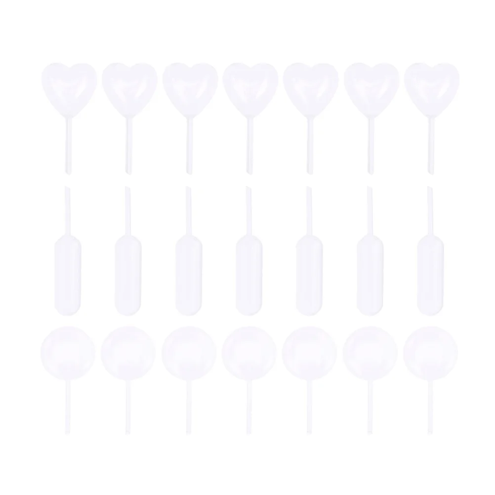 

300 Pcs 4ML Dropper Plastic Cake Jam Syringe Dropper Pipettes for Cake Room Baking Shop DIY Supplies White (Oblate, Round, Heart