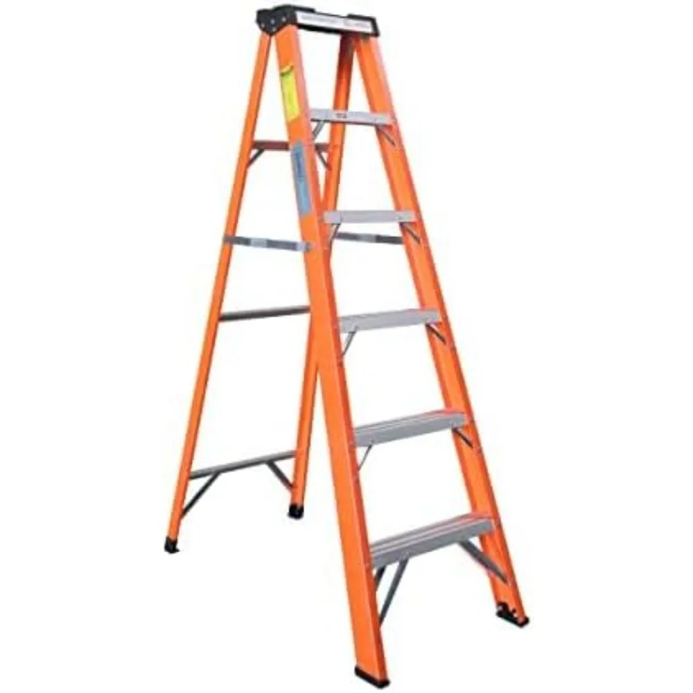 

6-Foot Fiberglass Step Ladder, 250 Pound Capacity