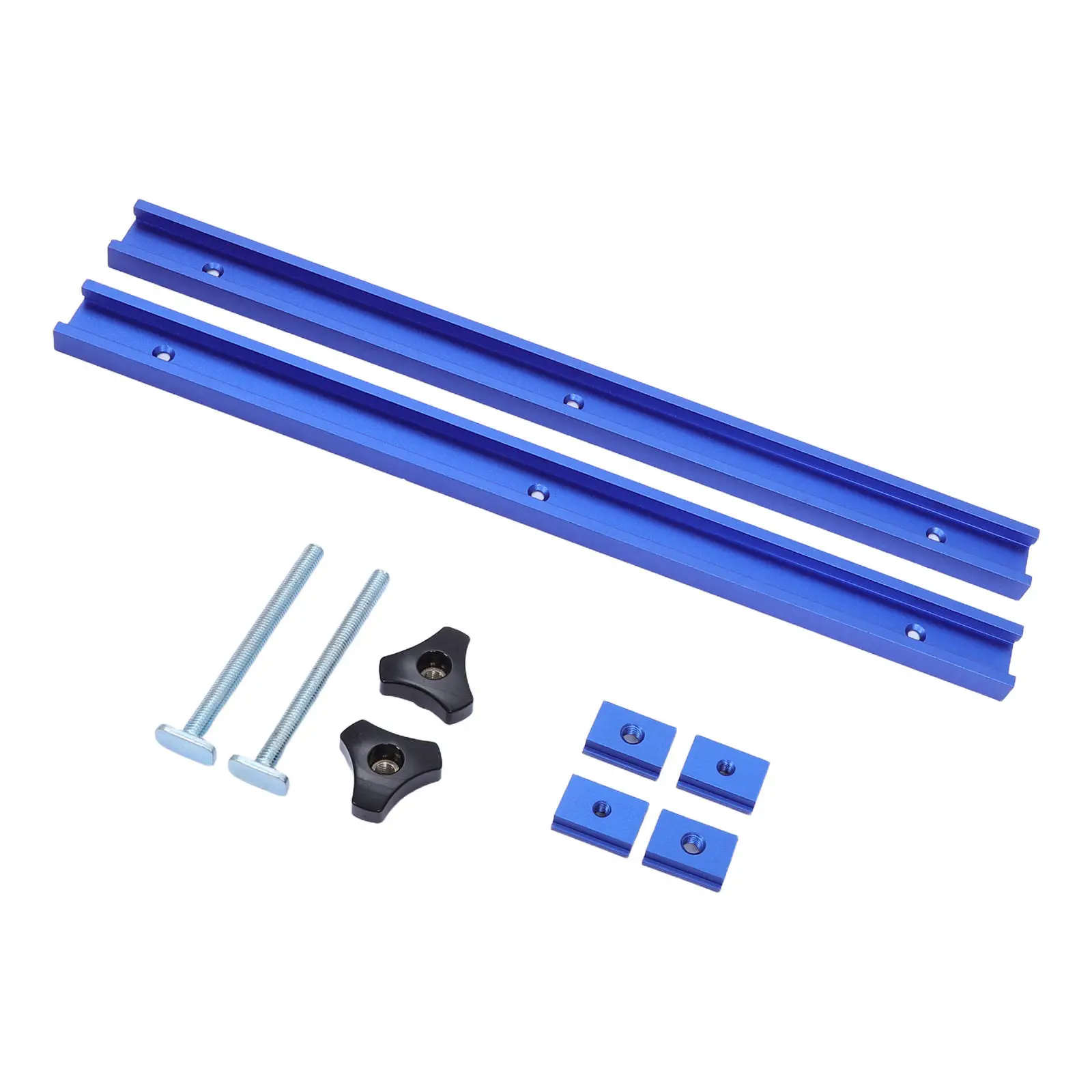 1Set Table Saw Sled Kit Aluminum Crosscut Slot Rail System M8 Star Knob Quick Adjustment Router Coping