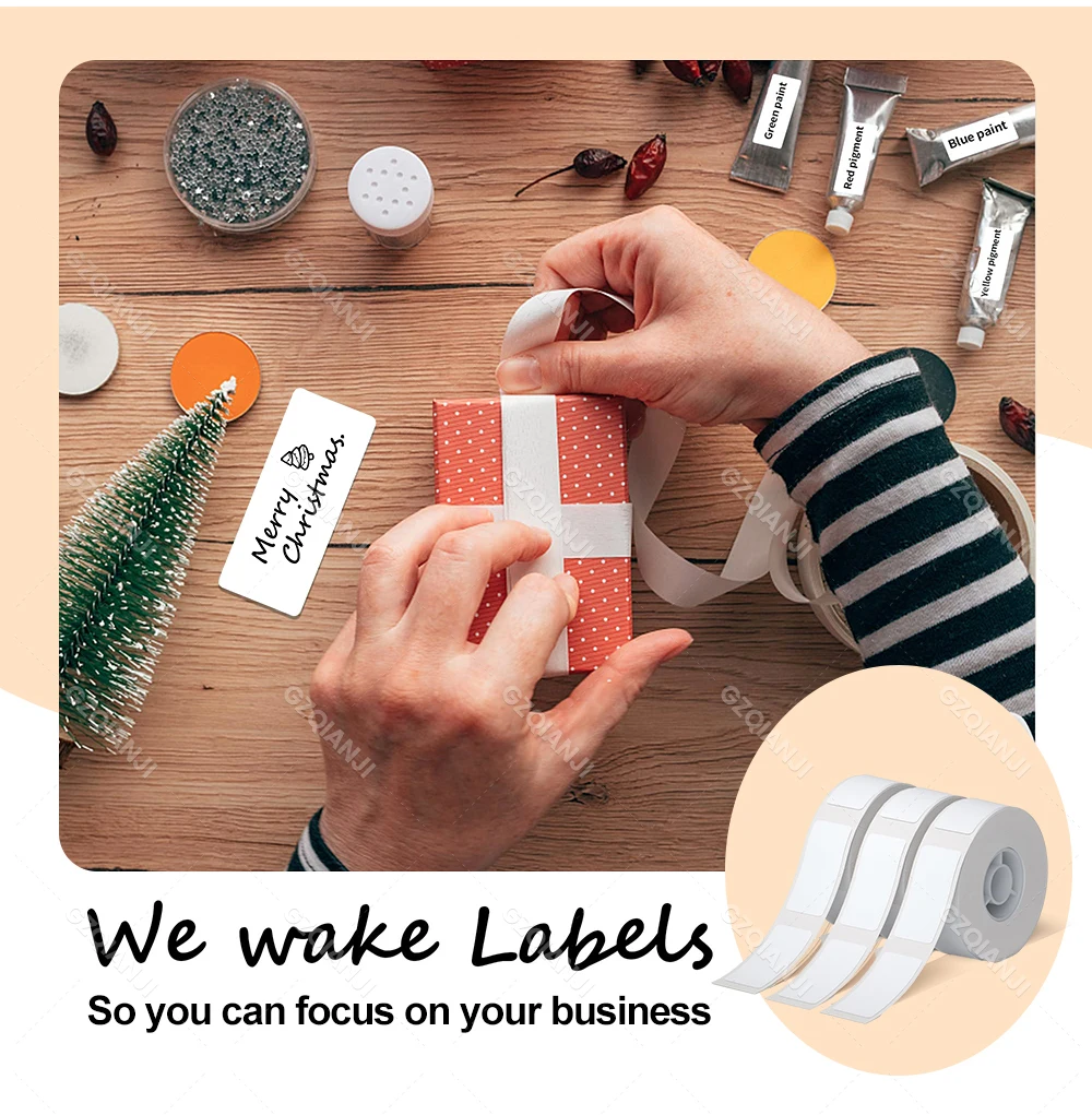 Niimbot D11 D110 D101 Label Printer Sticker Waterproof Anti-Oil Price Tape Scratch-Resistant Label Maker Adhesive Paper Rolls