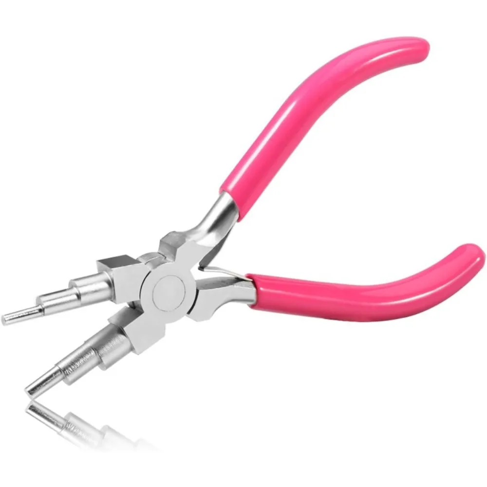 

Coil Winding Tool Jewelry Pliers Rustproof Multifunctional Round-nosed Pliers Open-end Carbon Steel Six-section Pliers Jewelry