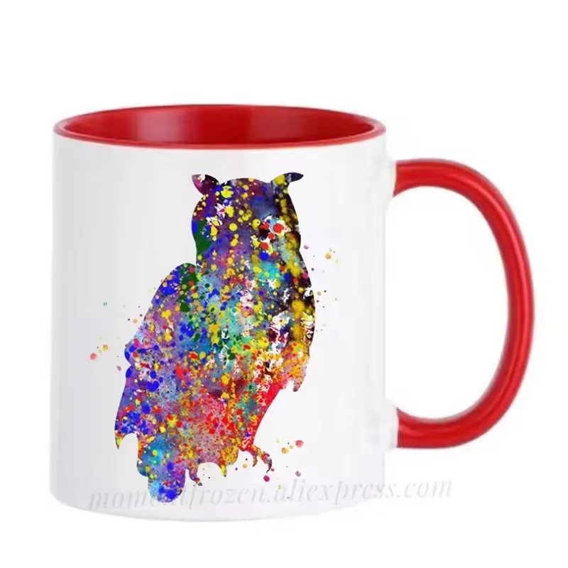 Owl Cup Caffeine Cocoa Coffee Mugs Tea Mugen Friend Gifts Home Decal Milk Tableware Coffeeware Teaware Beer Drinkware