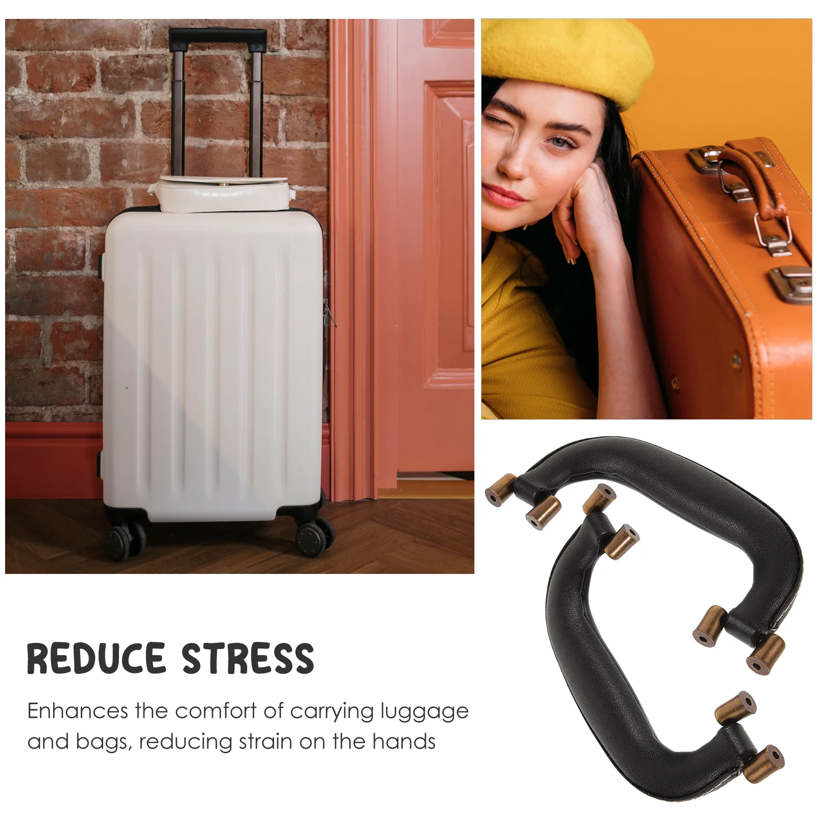 

2 Pcs Handheld Handle Universal Luggage Case Suitcase Pull Handles Grip Trolley Replacement Bag