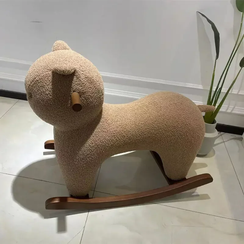 Modern Simple Pony Chair Bear Rocking Chair Animal Adult Children Home Parent-child Cartoon Chair