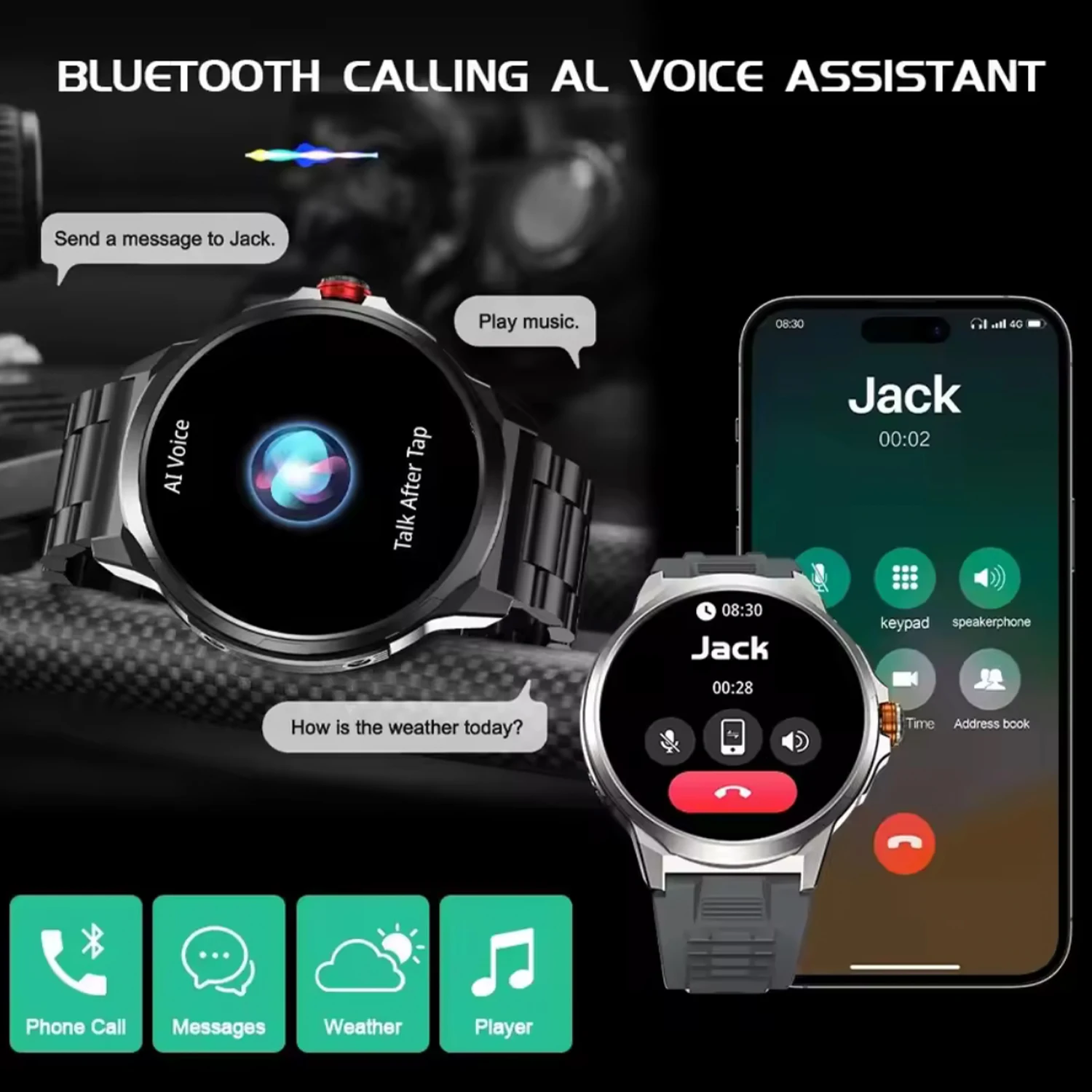 2025New SK50 Smart Watch Photo function GPS Trajectory 1.93 Big HD Screen 700mAh Fitness Tracker Bluetooth Call Waterproof Watch