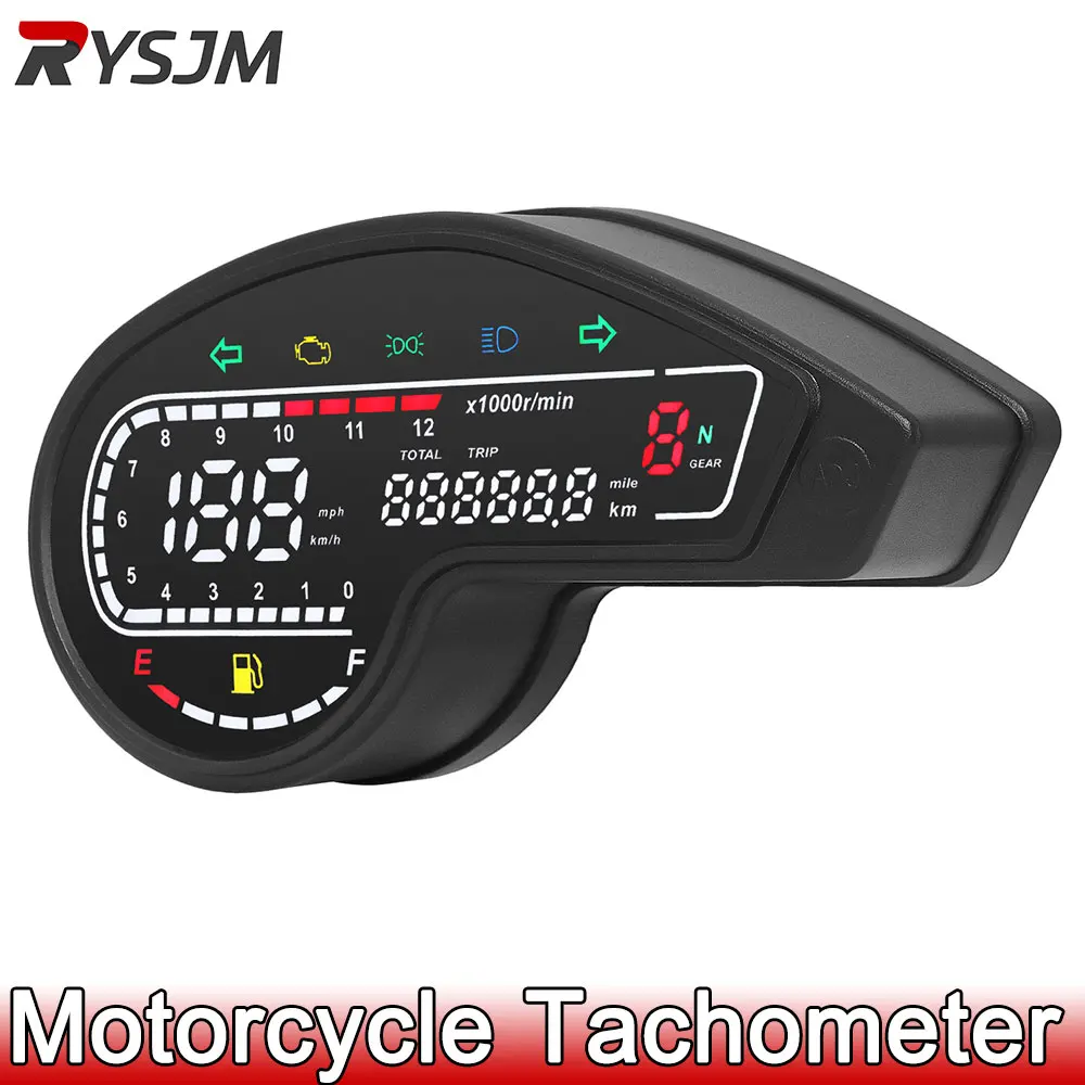 Digital RPM Meter Motorcycle Speedometer RPM Tachometer Odometer Fuel Gauge For Suzuki Address V100 JOG50 AG100 For Honda GY200