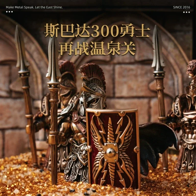 European Greek Spartan Commander MOC Building Blocks Exquisite Model Detachable Metal Magnetic Bricks Toys Ornament