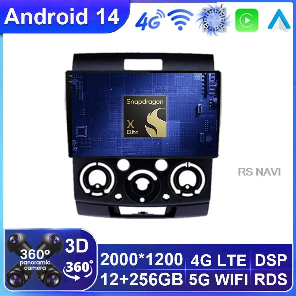 

9" Android 14 Car Radio Stereo For Ford Everest Ranger Mazda BT50 BT-50 2006 2007 - 2010 GPS Navigation Multimedia Video Player