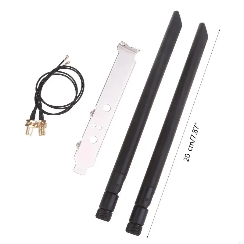 L41F Внешний Wi -Fi Antena SMA женский кабель косичка 5DBI SMA Мужчина WLAN WIFI 2,4 ГГц антенна IPX IPEX с металлической платой