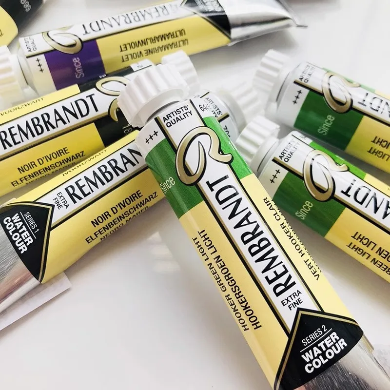 Imagem -04 - Rembrandt-tinta Aquarela para Estudantes Artigos de Arte Pintura Acuarela 119 Cores 55 Cores 05 ml 1ml