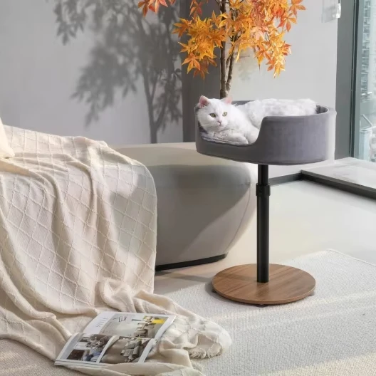 

Wholesale Customized Durable Cat Tower Tree Adjustable Height Comfortable Cat Climbing Frame Featuring Wooden Base New Product