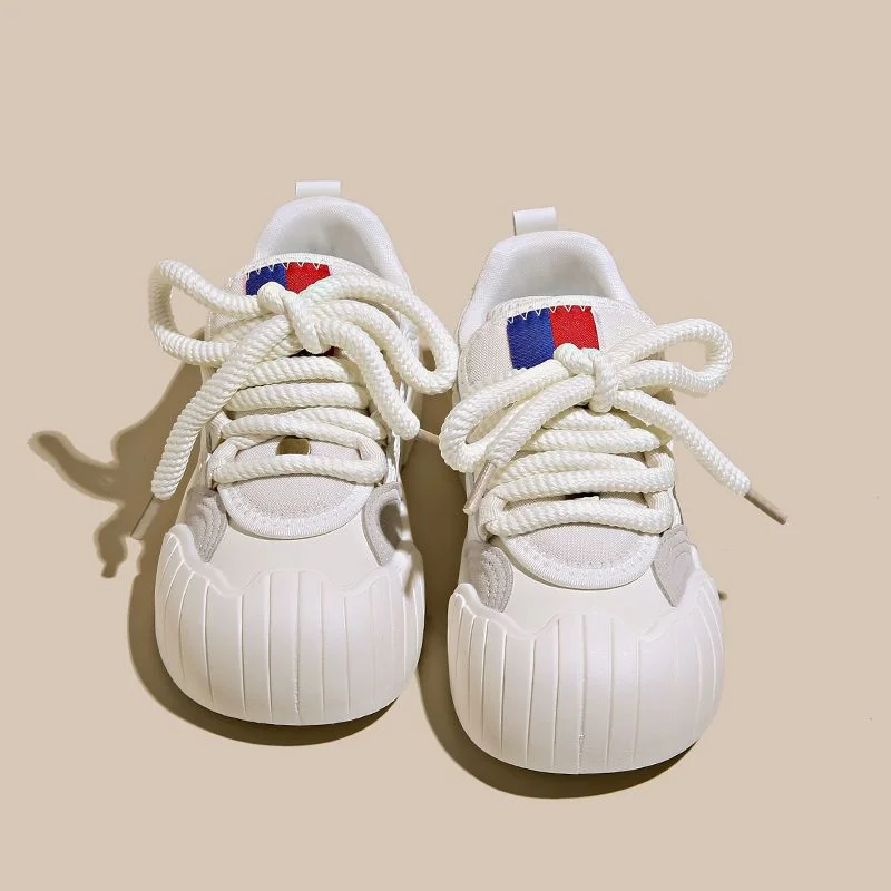 Casual Shoes Women 2024 Spring Models Ins Net Red Explosion Color Blocking Low-top Sports Versatile Design Campus Flat Shoes