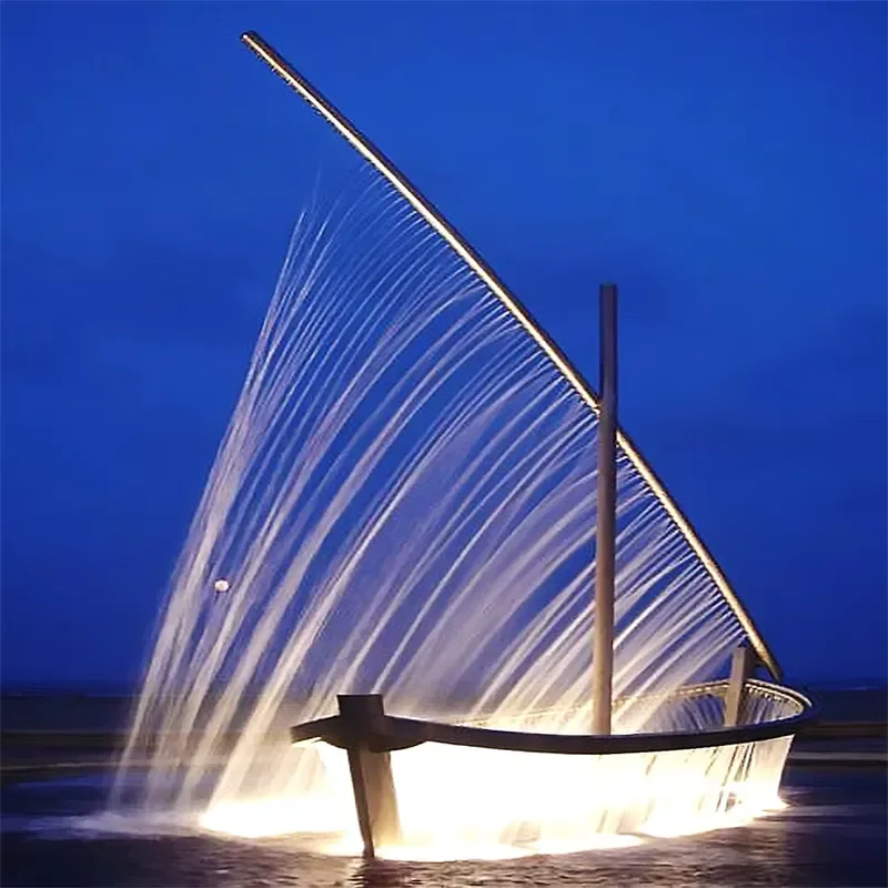 for Hotel Outdoor Artificial Waterfall Fountain Rain Curtain Wall Decor Garden Patio Backyard Landscape Feature Waterproof