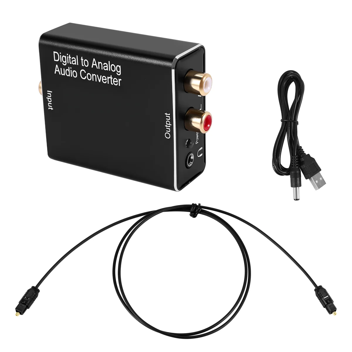 ABSQ-Digital to Analog Audio Converter,DAC Digital SPDIF Optical to Analog L/R RCA & 3.5Mm AUX Stereo Audio Adapter