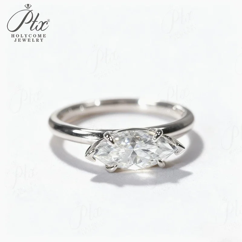 6prongs Ring 18K Gold Moissanite Diamond D Color VVS1 Clarity Marquise Shape 10K 14K S925 for Woman Birthday Gift High Quality