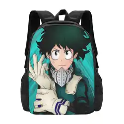 Deku Pattern Design Laptop Travel School Bags My Hero Academy Boku No Hero Academia Quirk Deku Izuku Midoriya Mha Bnha Anime