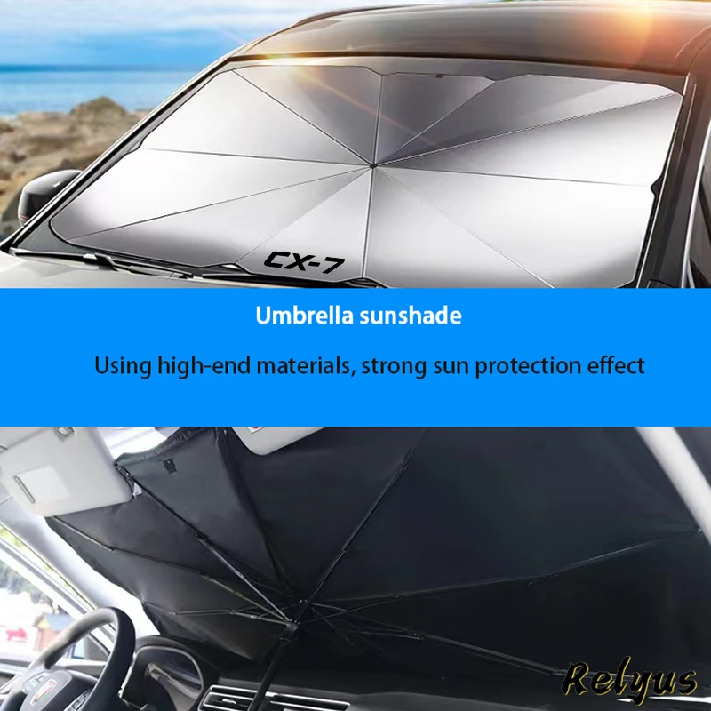 Car Sunshade Front Window Parasol for Mazda CX-7 CX7 CX 7 Foldable Umbrella Style Auto Windshield Sun Shade Protection Accessory