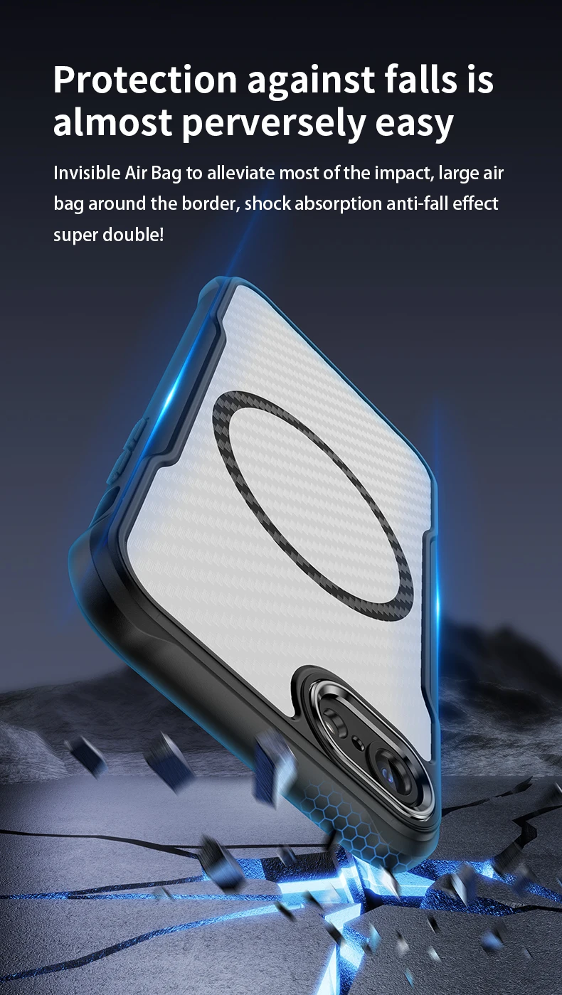Geeignet für iPhone 7, Kohlefaser, Apple 8 Magsafe Wireless Charging Case SE2, durchscheinende Rüstung, iPhone SE3, Anti-Drop-Handyhülle – Detail 6