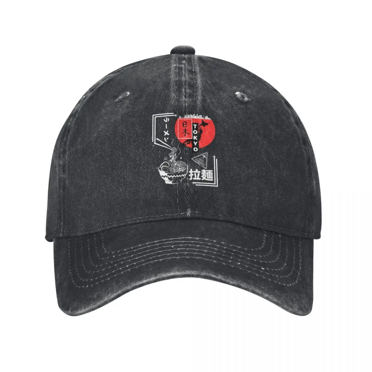

Ramen Japanese Traditional Kanji Baseball Cap Unique hats Military Cap Man Golf Wear Caps Male Women's