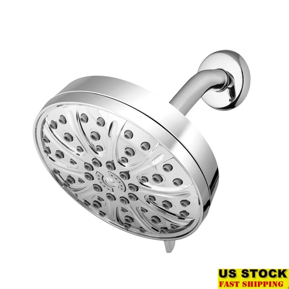 

Массажная насадка для душа PowerPulse, 6 режимов распыления, настенное крепление, хромированная защита от засорения, терапевтическая сила, облегчение мышц, расслабляющий осадки