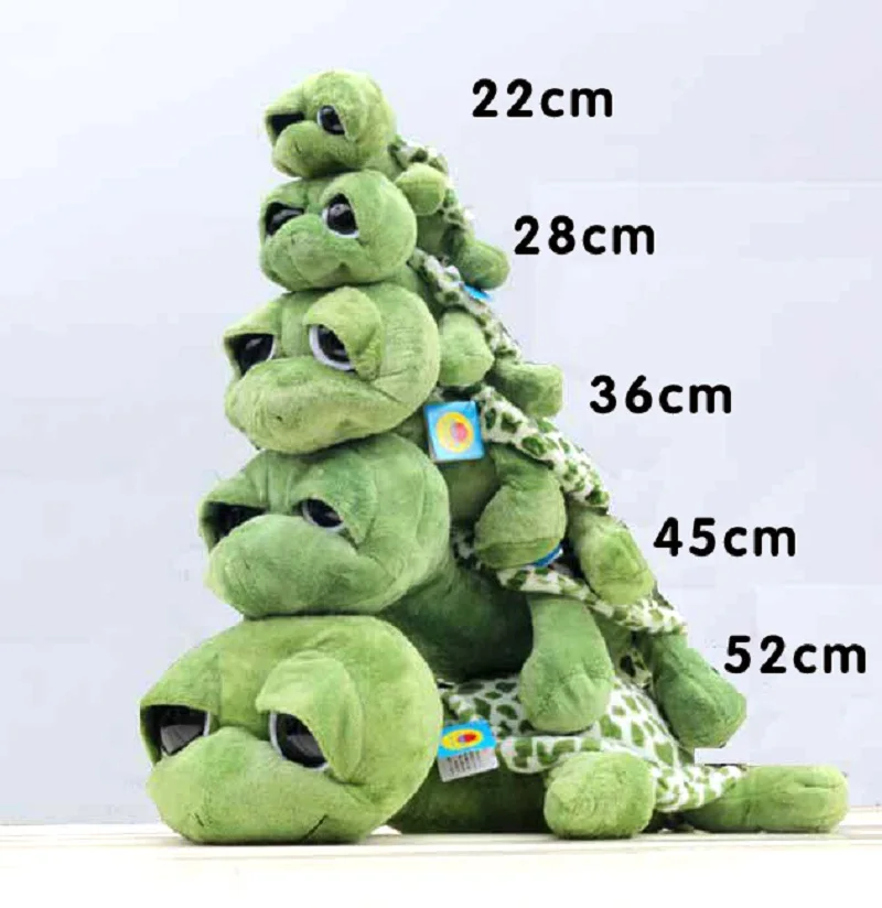 

Candice guo! super cute plush toy sea animal green tortoise big eyes turtle soft stuffed toy baby birthday Christmas gift 1pc