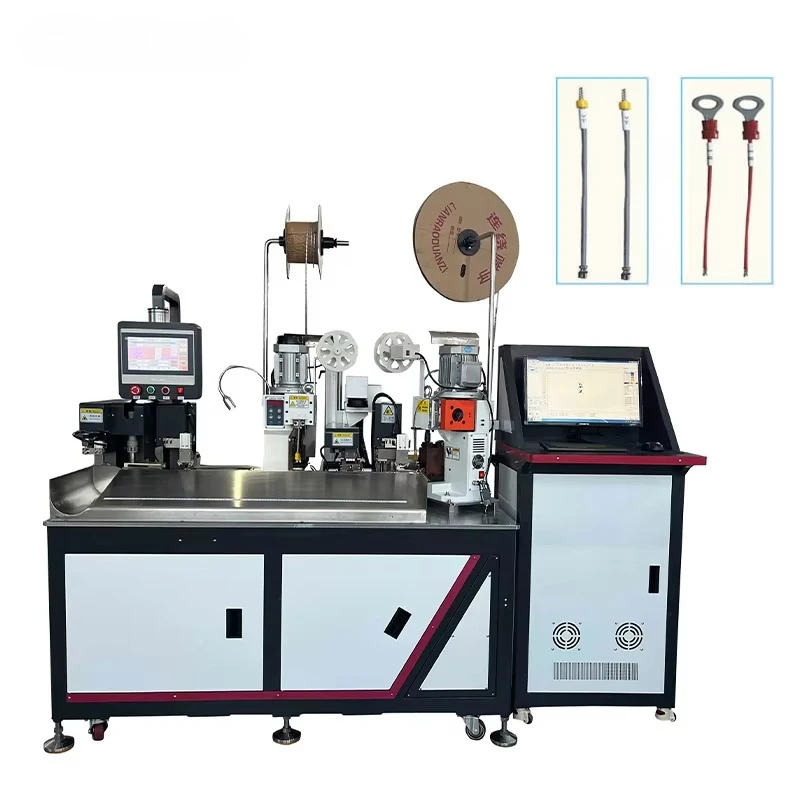 EW-8890 High Speed Wire Harness Crimping and Laser Marking Machine with Number Tube Insertion Function AWG24-AWG10