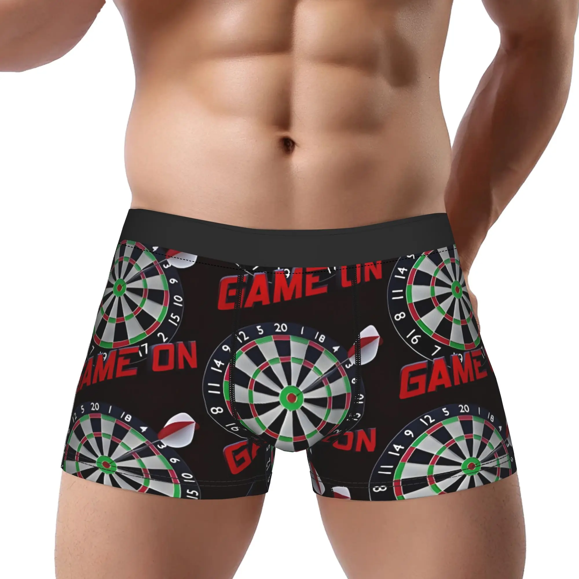 1piece Dart Dartboard Game On Underpants Breathbale Panties Man Underwear Ventilate Shorts