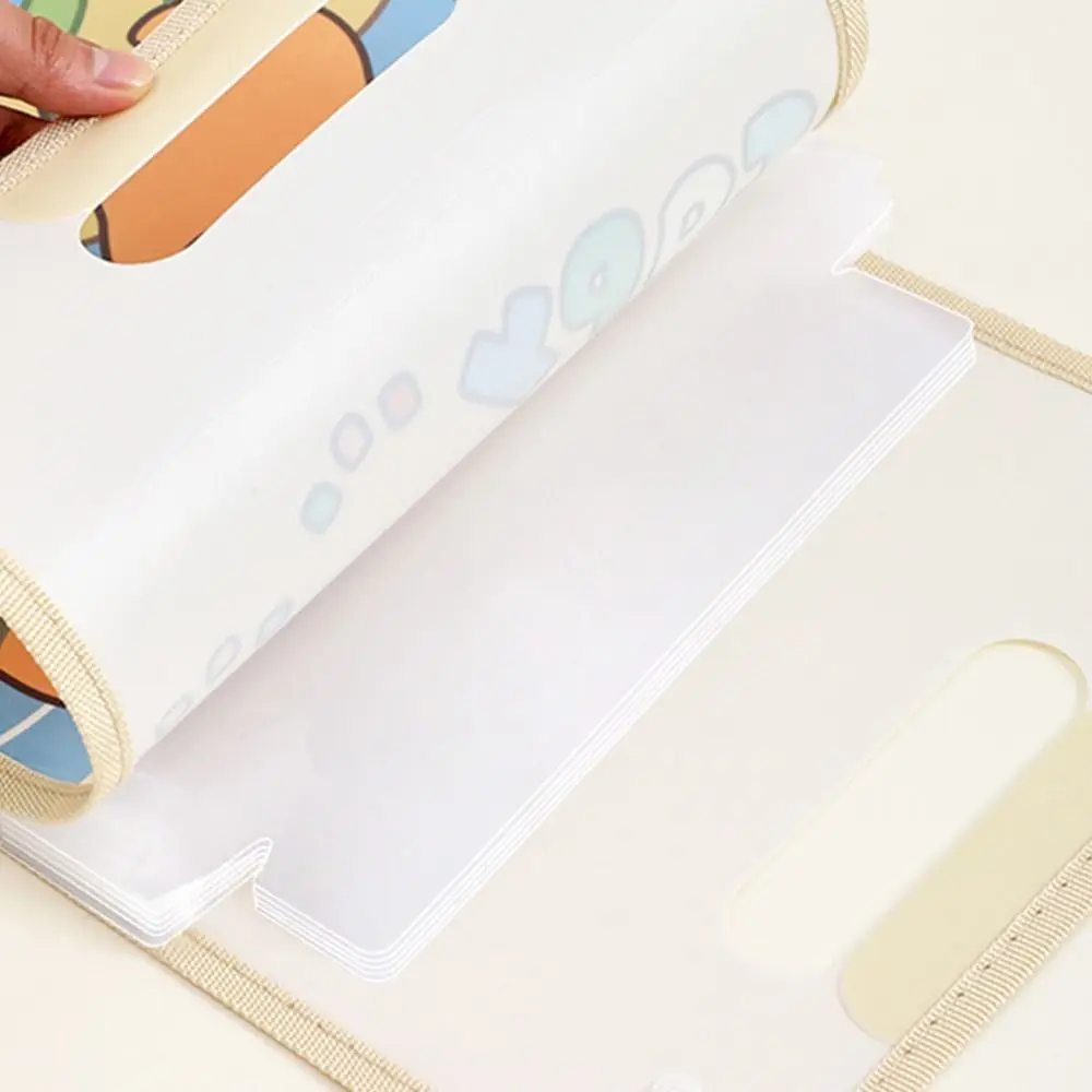 Panda Handheld A4 File Folder Cute Multi-layer Test Paper Storage Bag Large Capacity 13 Pockets Capybara File Storage Holder