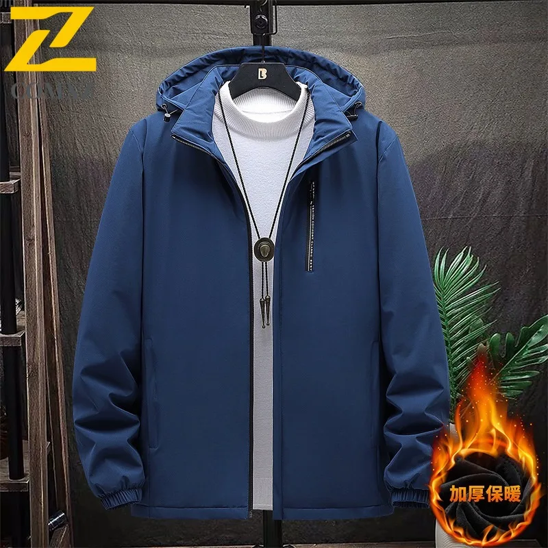 

COMXZ Jacket Cotton Work Winter Fleece Lined Windproof Waterproof Aviator Multiple pockets Coat Hiking Camping Fishing 2025