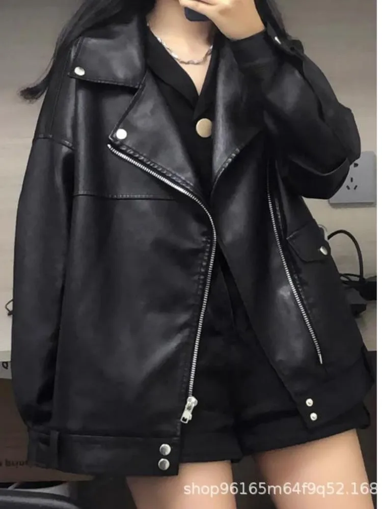 

Biker Jackets Womens Jacket Ivory Blends Maillard Gradient Panelled Cropped Preppy Campus Students Halloween Christmas Crew Neck