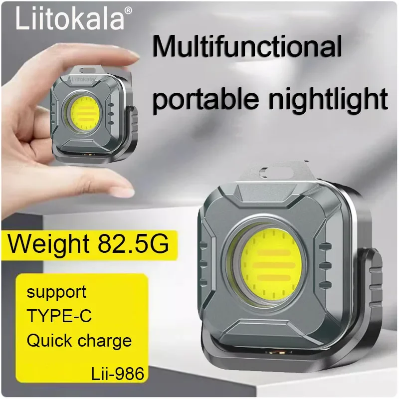 LiitoKala Mini Work Light  LED+COB 500LM Type-C Charging Interface 5V1A Input Built in 1200mAh LF-986 Battery Flashlight