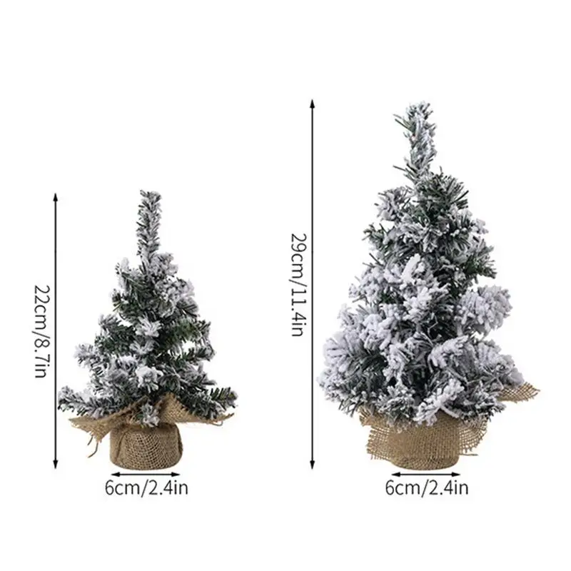 Small Christmas Tree For Home 2 Pieces Artificial Christmas Trees Portable Design Sturdy Christmas Trees Table Decorations For