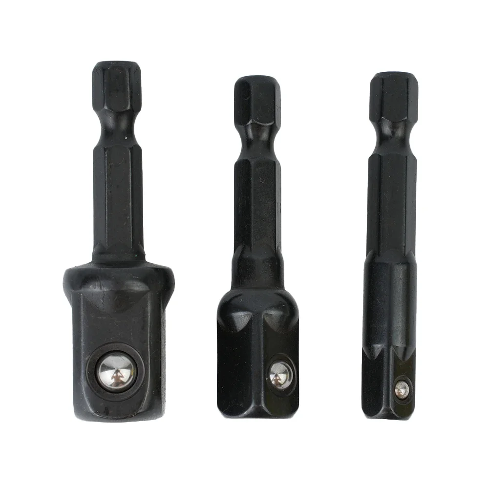 

3pcs Socket Adapter Reducer Set Extension Set Socket Drill Adapter Turns Power Drill Into High Speed Nut Driver, 1/4 3/8 1/2Inch