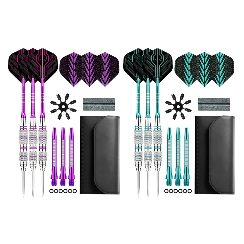 Aluminum Body Steel-Tip Throwing Set for Practice, with 24 g Weight and Separate Carrying Case Storage Sections