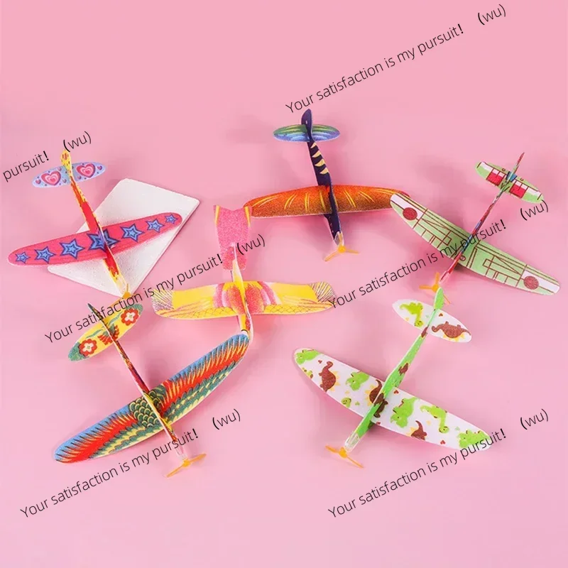 DIY Hand Throw Flying Glider Planes Foam Aircraft Model Mini Aircraft Toys Children Party Game Outdoor Toys for Kids Baby Gift