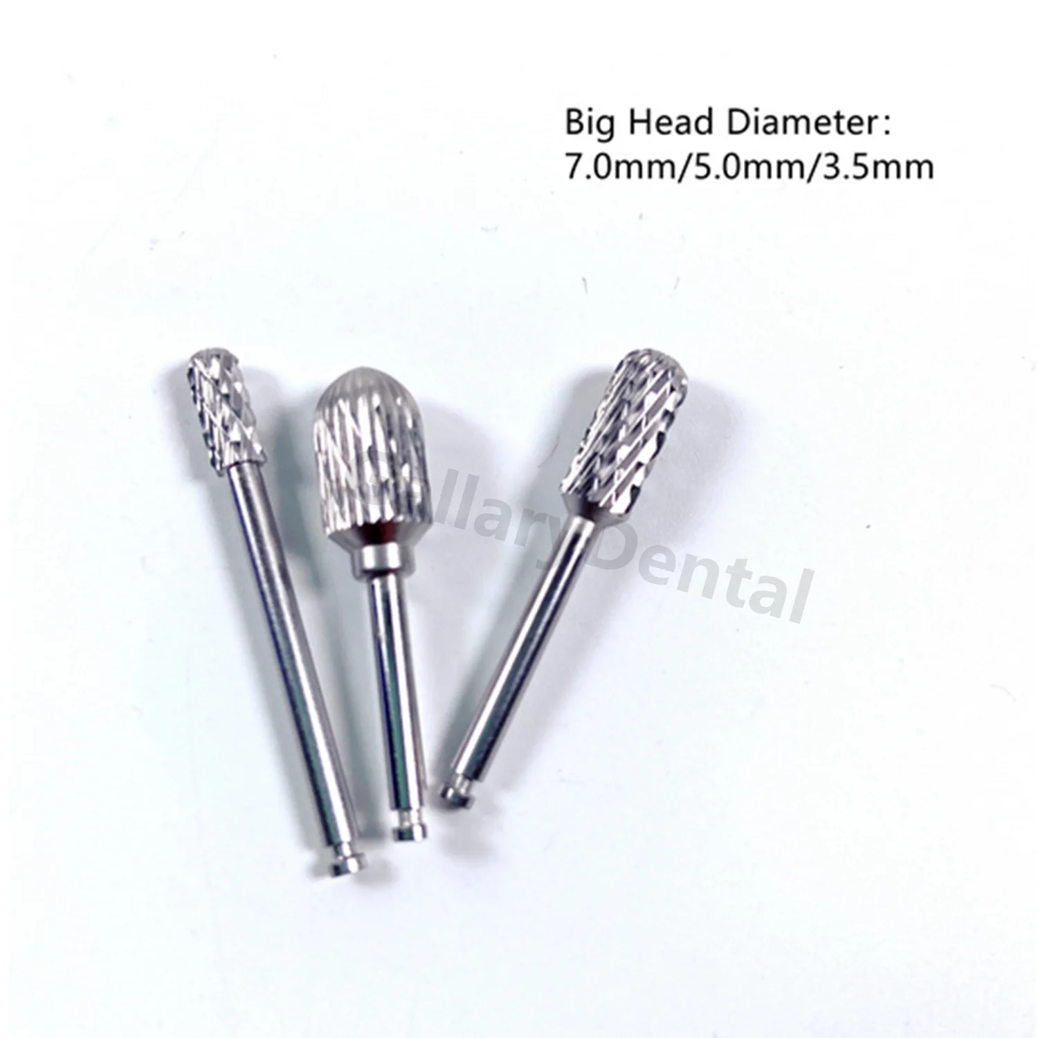 1-10pcs Dental Carbide Lab Burrs Tooth Drill Materials Dentistry 3 Types Optional 7.0mm  5.0mm  3.5mm