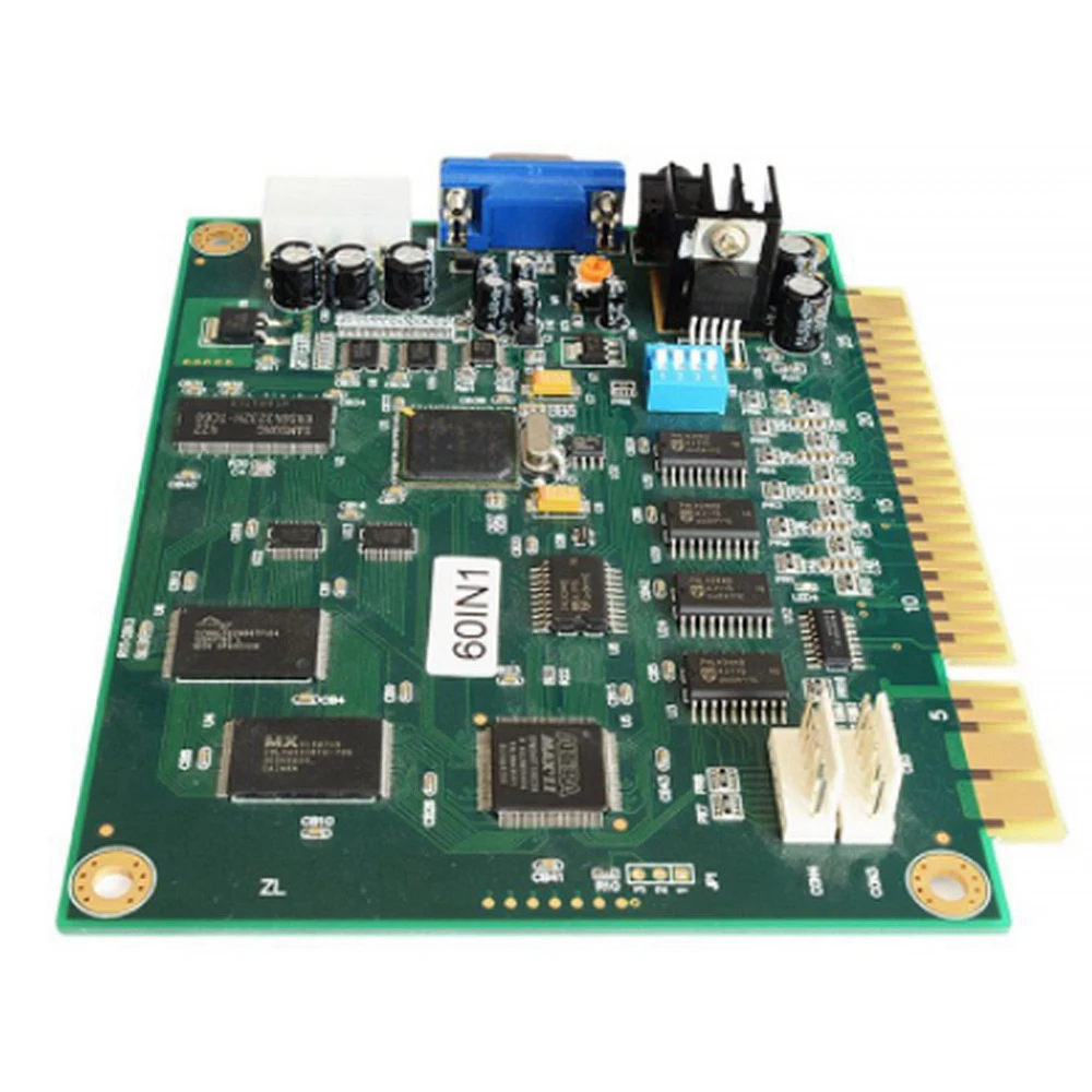 60 in 1 Multicade PCB Board Arcade Classic Game Board CGA VGA Uscita Gioco Board Orizzontale Durevole per Jamma Arcade