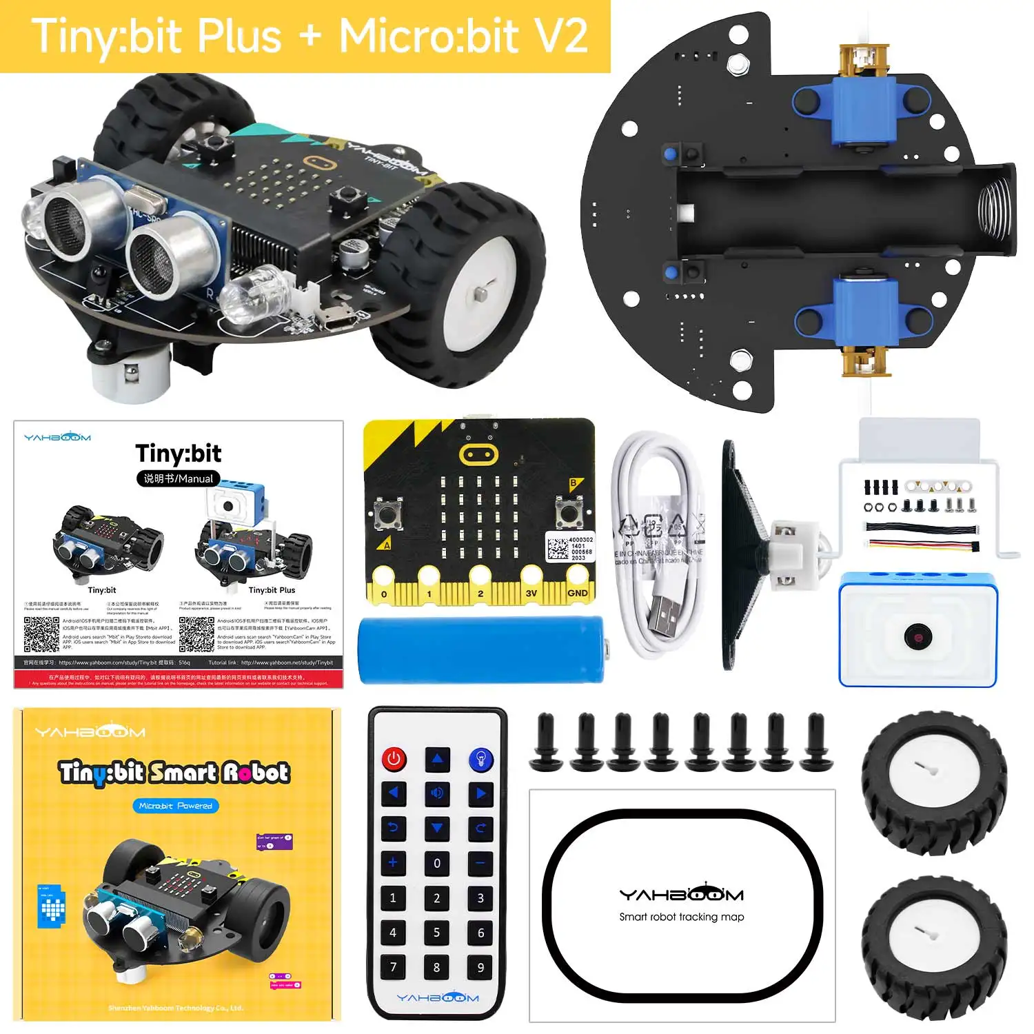 Novo! Microbit robô inteligente carro vídeo controle remoto com módulo de imagem wi fi para crianças programação educacional aprender diy eletrônico