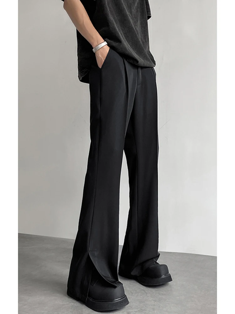 

Bla Cleanfit Summer Thin Men's Vibe Flared Design Sensation West Pants Drapey High-End Feeling Suit Pants Straight Leg Casu...