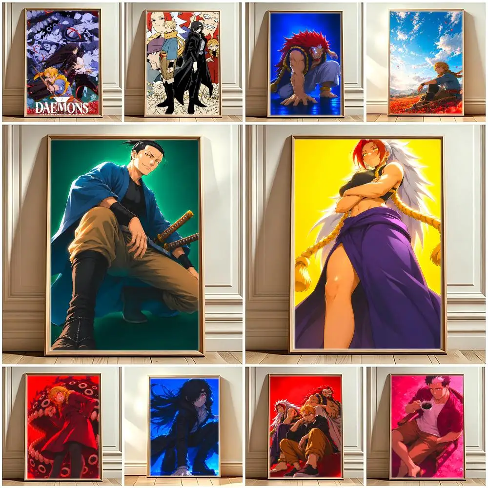 Action Anime D-Daemons of the Shadow Realm Poster Print Painting Home Decor for Bedroom Living Room Hallway