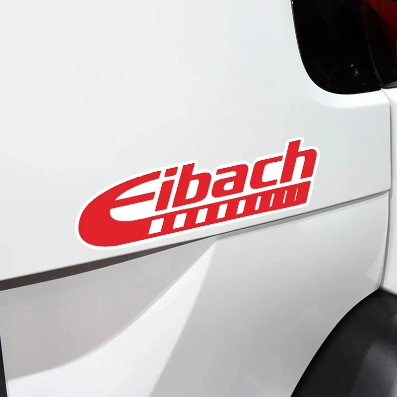 1 unidad de pegatina de vinilo Eibach en blanco y negro, autoadhesiva, para carrocería de coche, ventana, portátil, accesorios de decoración DIY