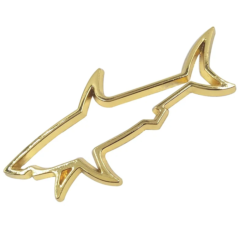 3D Metal Car Styling Sticker Hollow Fish Shark Emblem Badge Decals Automobiles Motorcycle Computer Fuel Cap Accessories view 4