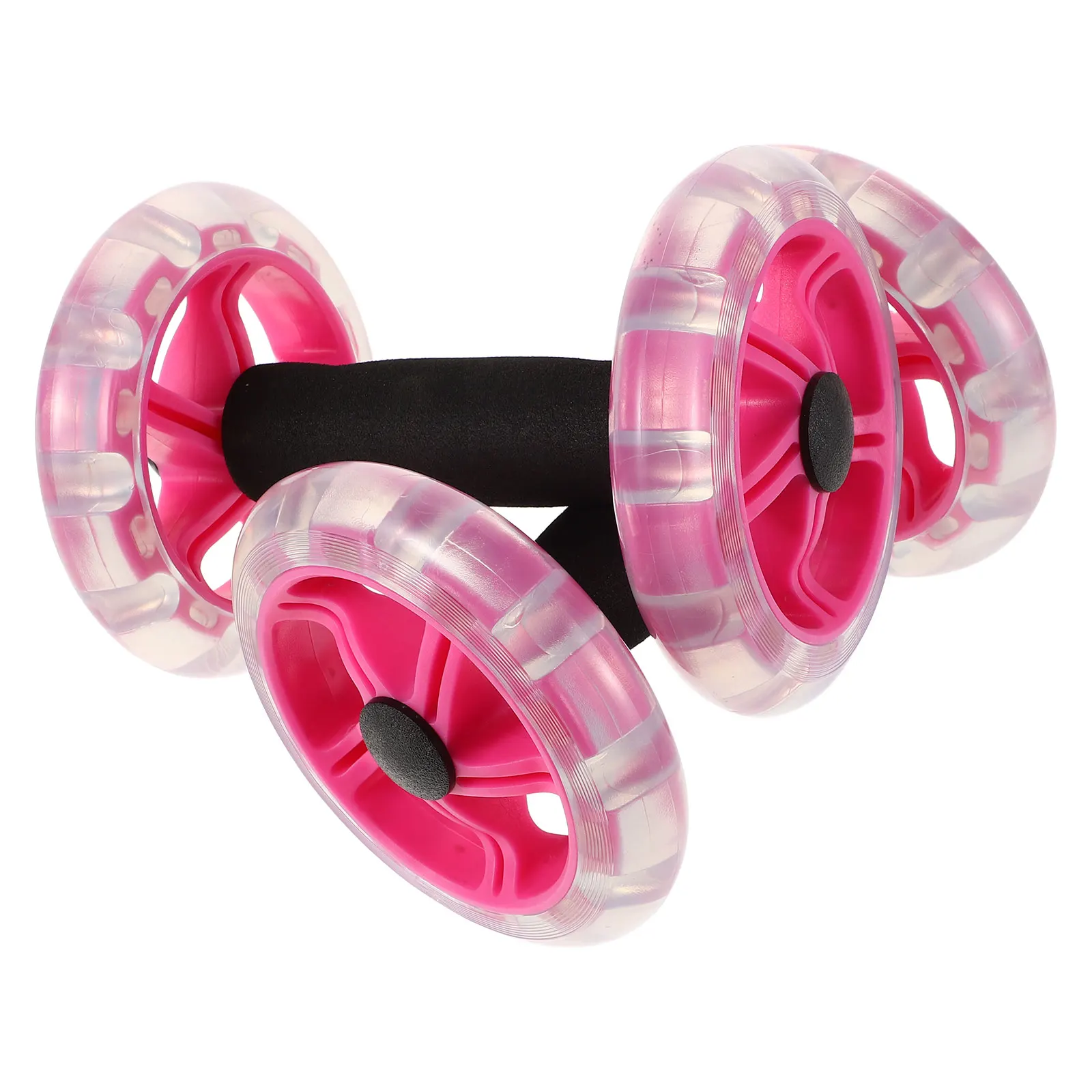 

2pcs Double Ab Wheel Core Workout Abdominal Exercise Fitness Equipment Stability Back Waist Training Home Office Use Abdominal