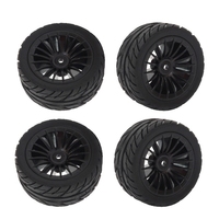 4Pcs Rubber Tires Tyre Wheel for SG1603 SG1604 SG 1603 UDIRC UD1601 UD1602 UD1603 UD1604 1/16 RC Car Upgrade Parts