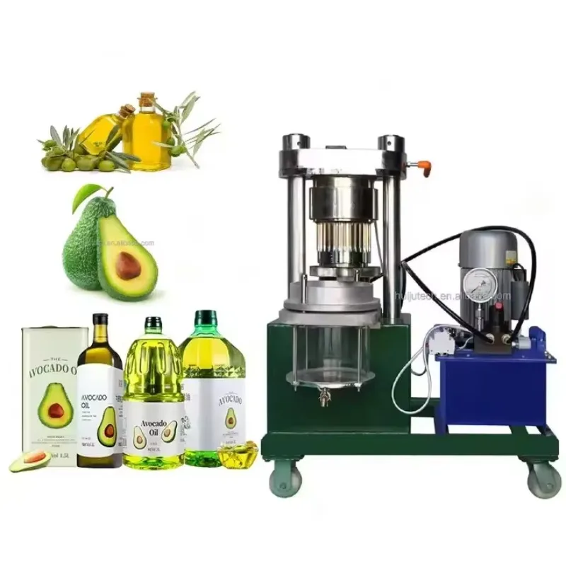 Organic Oil Press Machine Avocado Rapeseed Oil Extraction Machine Olive Hydraulic Cold Press Machine Factory Direct Sales HJ-H80